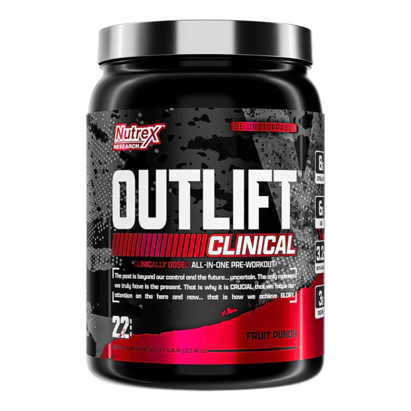 Nutrex OutLift Clinical Pre-workout for Strength and Performance Fruit Punch 636g