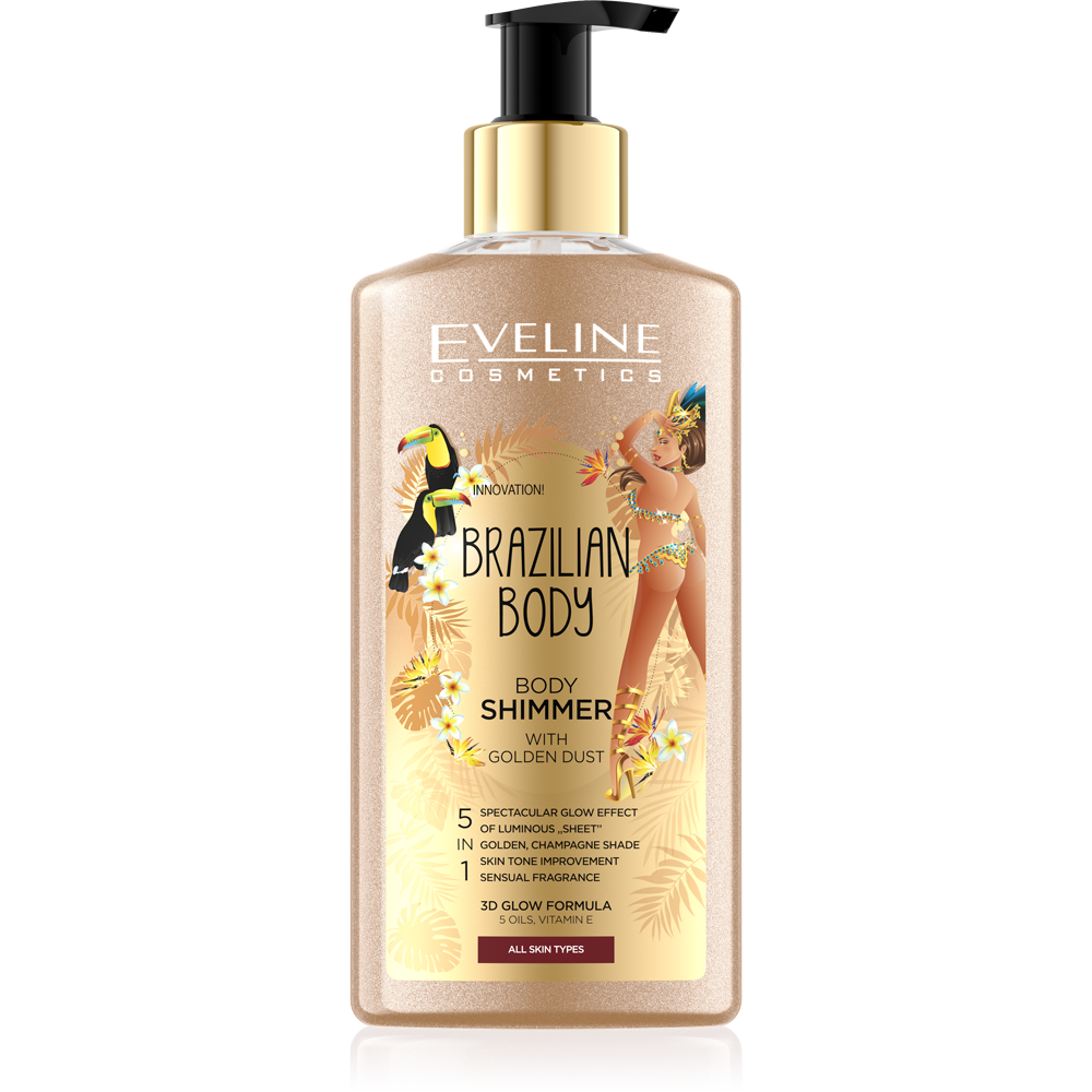 Eveline Brazilian Body Shimmer for  Body with Gold Dust 150ml