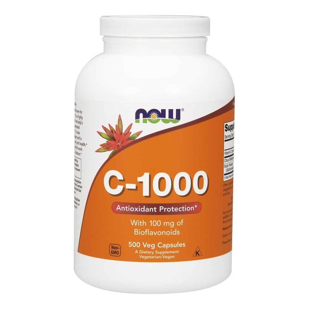 Now Foods Vitamin C-1000 Bioflavonoids and Rutin Supports Immunity Bones and Joints 500 Capsules