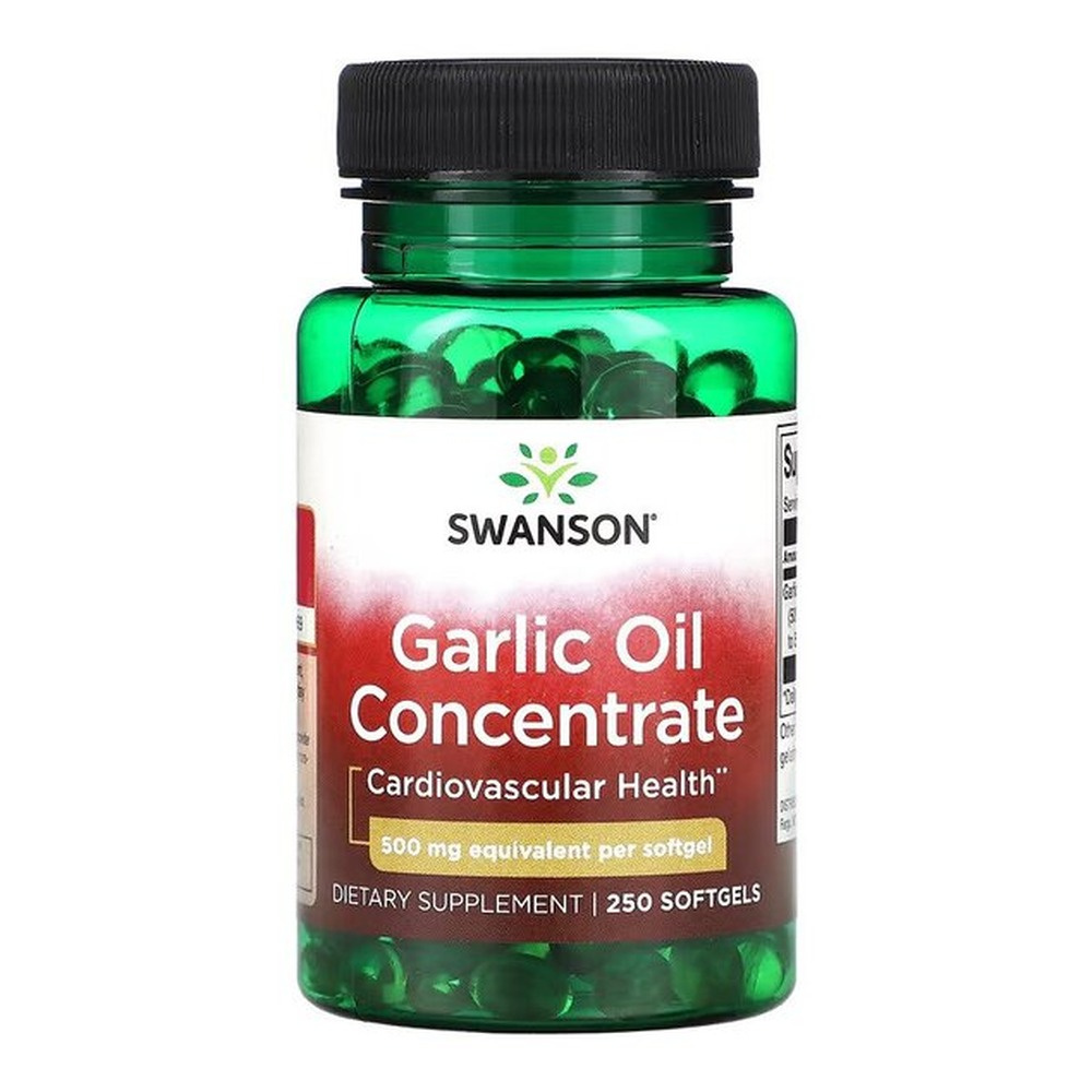Swanson Garlic Oil Concentrate 500mg 250 Softgels