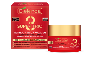 Bielenda Super Trio 3 Retinol Vit.C Collagen Deeply Rebuilding Anti-Wrinkle 70+ Day and Night Cream 50ml