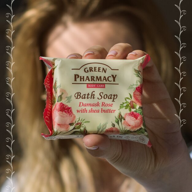 Green Pharmacy Mydło Toaletowe z Ekstraktem z Róży Damasceńskiej Masło Shea 100g