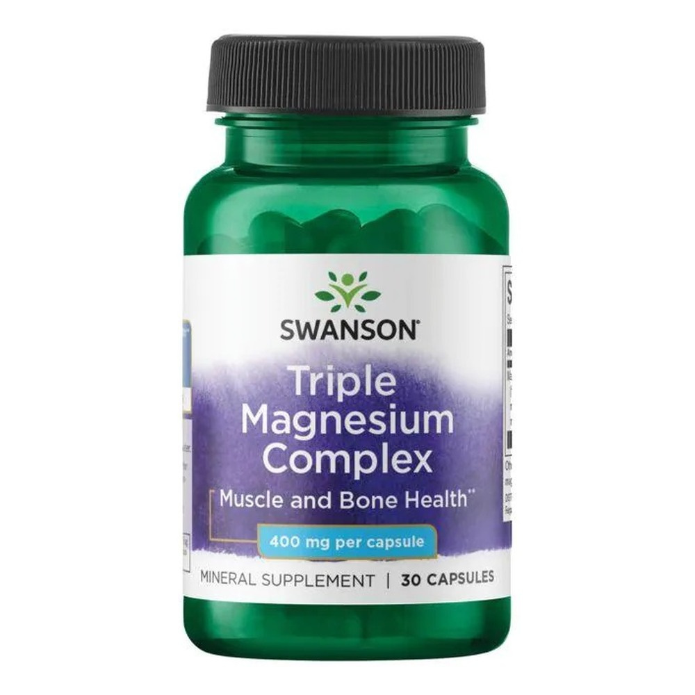 Swanson Triple Magnesium Complex 400mg 30 Capsules