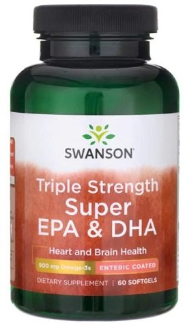 Swanson Triple Strength Super EPA & DHA 900mg 60 Softgels