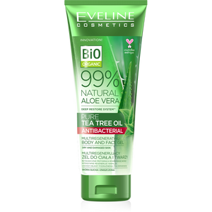 Eveline 99% Natural Aloe Vera Multifunkcyny Żel do Ciała i Twarzy z Olejkiem z Drzewa Herbacianego 250ml