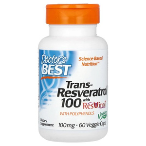 Trans-Resveratrol with ResVinol, 100mg - 60 vcaps