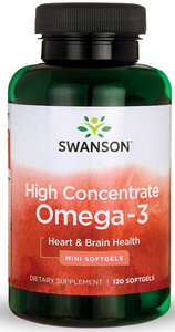 Swanson High Concentrate Omega-3 120 Softgels