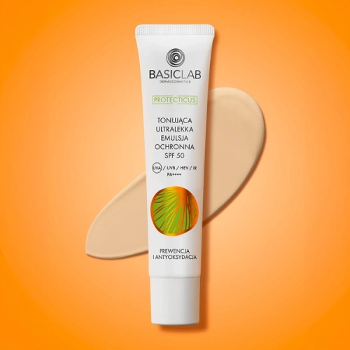 BasicLab Toning Protective Emulsion SPF 50 For Oily and Combination Skin 40ml