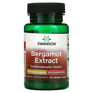 Swanson Bergamot Extract 500mg Wspomaga Układ Sercowo-Naczyniowy 30 Kapsułek
