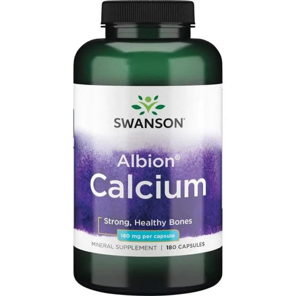 Swanson Albion Calcium 180mg Chelat Wapnia 180 Kapsułek