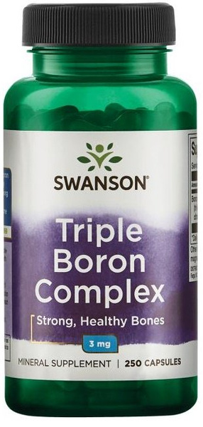 Swanson Triple Boron Complex 3mg Strong Bones Support 250 Capsules