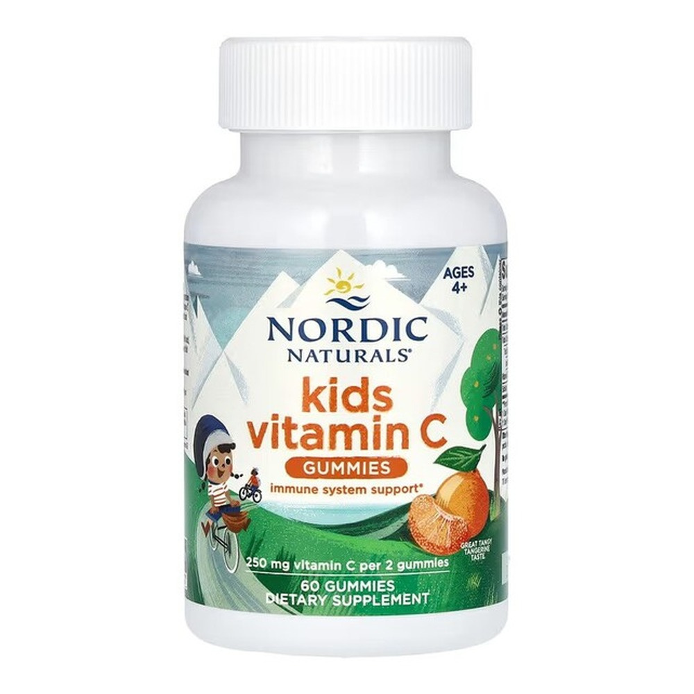 Nordic Naturals Kids Witamina C w Żelkach Mandarynkowe Na Wsparcie Odporności 60 Żelków