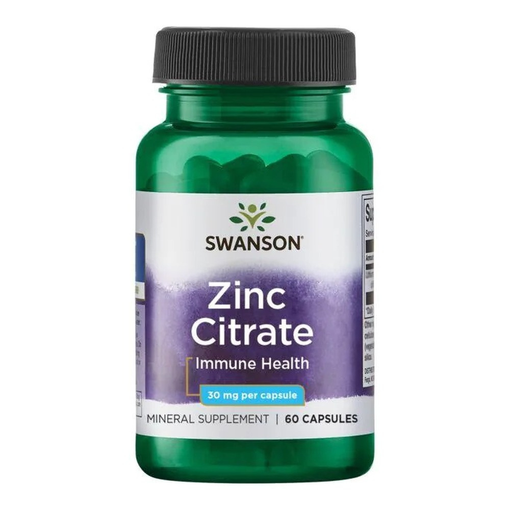 Swanson Zinc Citrate 30mg 60 Capsules
