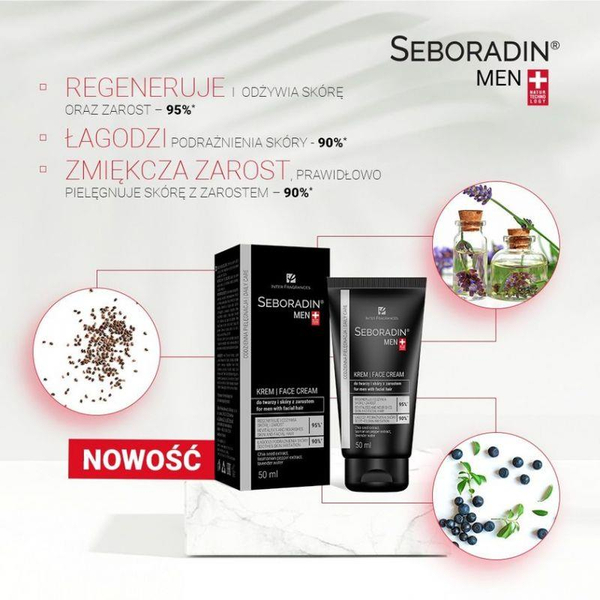 Seboradin Men Krem do Pielęgnacji Twarzy i Skóry z Zarostem  50ml