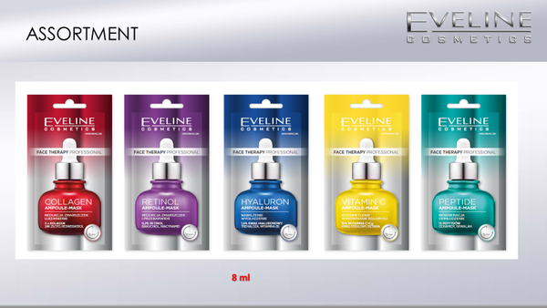 Eveline Face Therapy Professional Ampoule-Mask Peptide Regeneracyjna Maska w Kremie dla Skóry Szarej i Zmęczonej 8ml