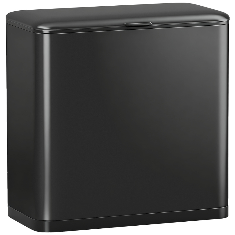 HOMCOM 8L Hanging Kitchen Bin, Rubbish bin with Lid and Removable Inner Bucket for Kitchen Cabinet Door, Under Sink, Office