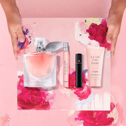 Lancôme La Vie Est Belle Woda Perfumowana 50ml EDP Woda Perfumowana 10ml EDP Balsam do Ciała 50ml Body Lotion Czarna Hypnôse Mascara 2ml Zestaw dla Kobiet 1 Sztuka