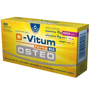 Oleofarm D-Vitum Forte Max Osteo Wspiera Zdrowie Kości 60 Tabletek