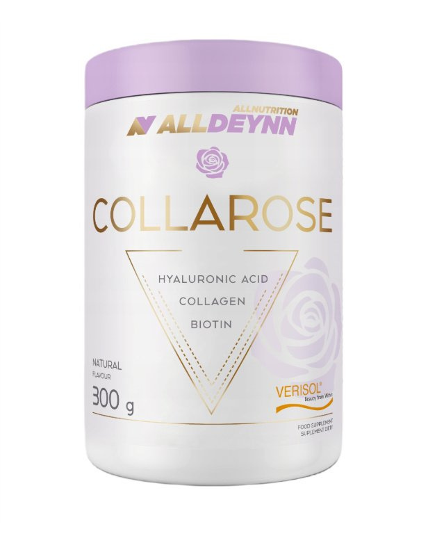 Allnutrition AllDeynn Collarose Naturalny Kolagen w Proszku na Zdrową Skórę i Włosy 300g
