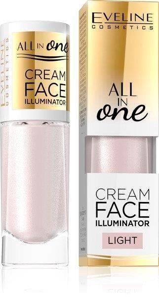 Eveline All in One Kremowy Rozświetlacz do Twarzy Odmładza Efekt Glow Light 8ml