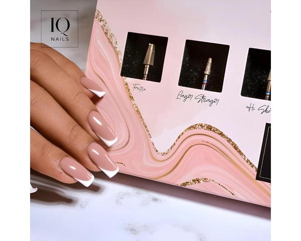 IQ Nails Duo -Bits Golden Fine Double Grain Set Innovative Set of Duo Cutters 4 Pieces
