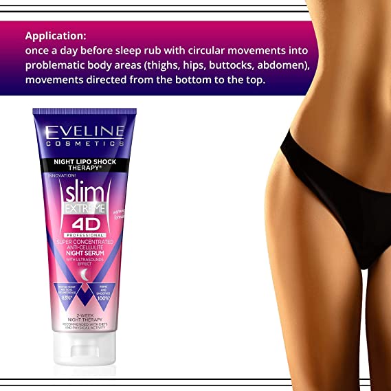 Eveline SLIM 4D EXTREME Super-concentrated Night Anti-Cellulite Serum 250ml