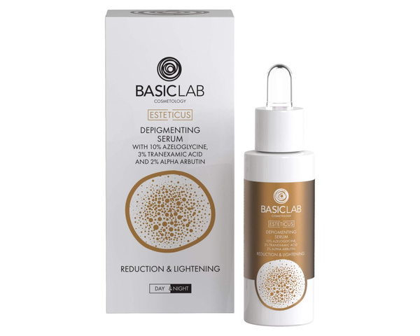 BasicLab Cosmetology Discoloration Reducing Serum Limiting and Brightening for Day and Night 30ml