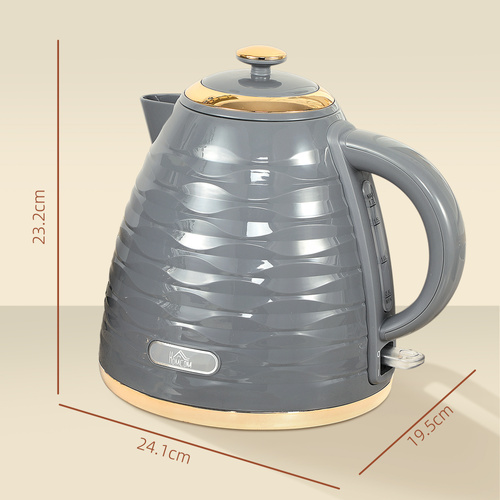 HOMCOM 3kW Rapid Boil Honeycomb Kettle - Grey