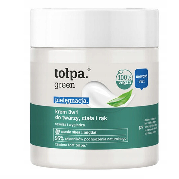 Tolpa Green 3In1 Moisturizing Cream for Face Body and Hands 250ml