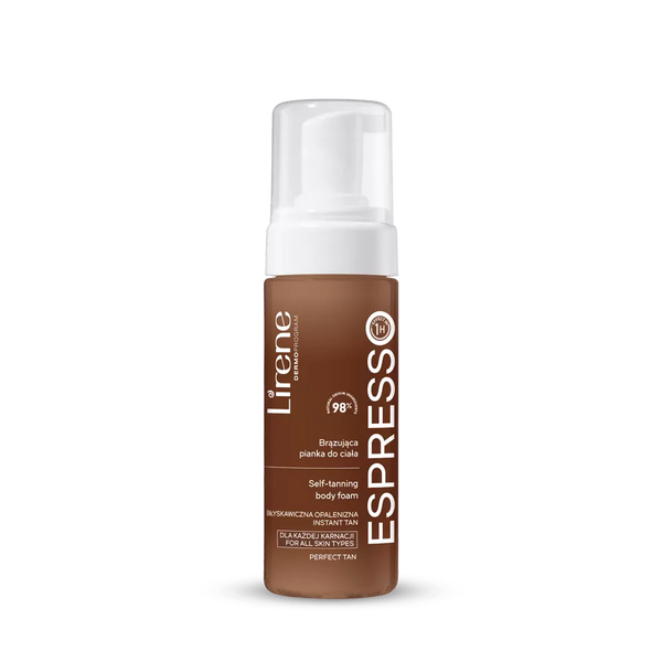 Lirene Perfect Tan Vegan Tanning Body Foam with Organic Coconut Water Espresso 150ml