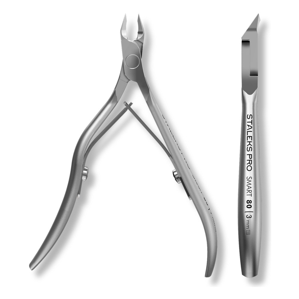 Staleks Pro Smart 80 Cuticle Nipper Ergonomic Stainless Steel Manicure Tool NS-80-3 3mm
