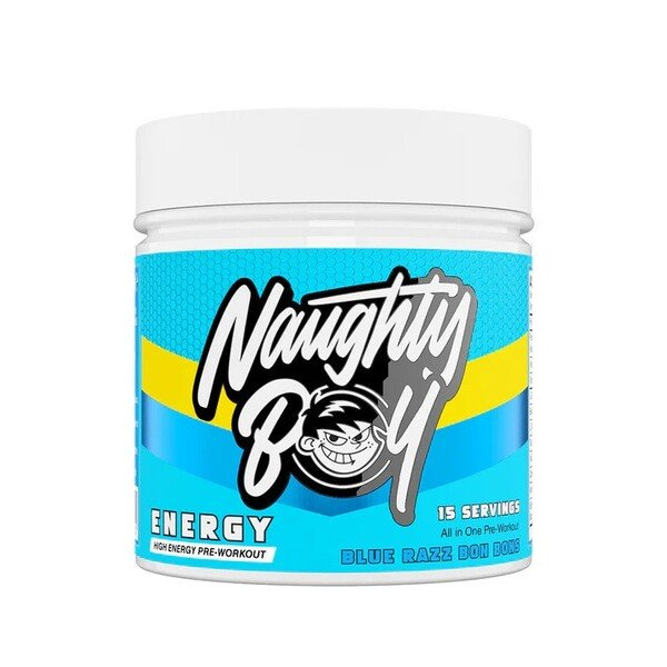 Naughty Boy Energy Przedtreningówka w Proszku Blue Razz Bon Bons Na Pompę i Skupienie 195g