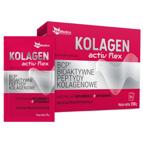 EkaMedica Kolagen Activ Flex Bioaktywne Peptydy Kolagenowe 21x10g Proszek