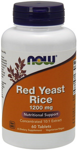 NOW Foods Red Yeast Rice Concentrated 10:1 Extract 1200mg 60 Tablets