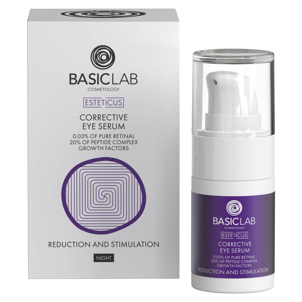 BasicLab Esteticus Korygujące Serum pod Oczy Czysty Retinal 0.03% 15ml