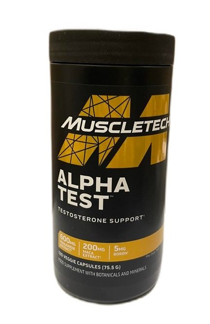 MuscleTech Alpha Test Testosterone Booster for Men 120 Vcaps