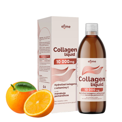 EkaMedica Efime Collagen Liquid 10 000mg Hydrolizat Kolagenu z Witaminą C 500ml