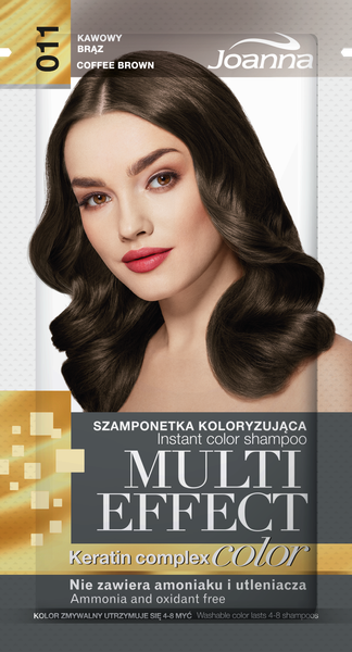 Joanna Multi Effect Szamponetka Koloryzująca 011 Kawowy Brąz 35 g