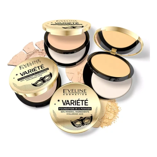 Eveline Variete 93% Naturalnych Składników Podkład Mineralny w Pudrze 01 Light 8g