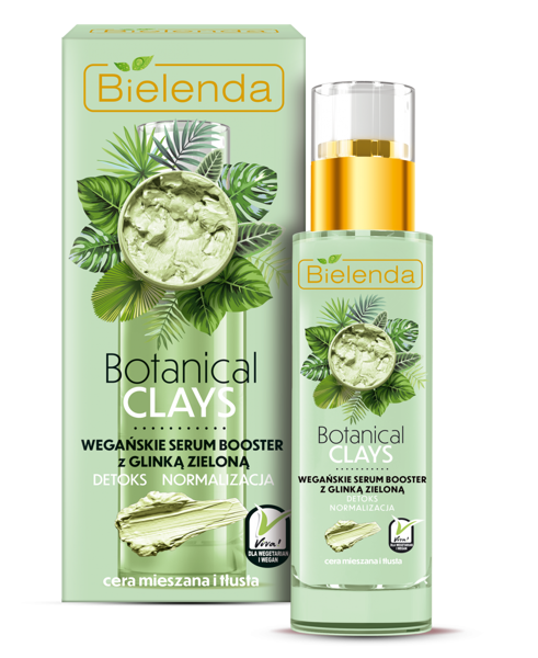 Bielenda Botanical Clays Wegańskie Serum Booster z Glinką Zieloną 30ml