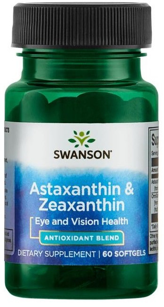 Swanson Astaxanthin & Zeaxanthin 60 Softgels