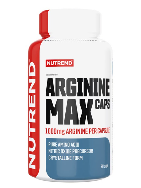 Nutrend Arginine Max Caps 1000mg for Muscle Growth and Nitric Oxide Production 90 Caps