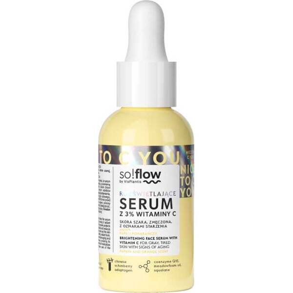 So!Flow Illuminating Oil Serum with 3% Vitamin C for Gray Tired Skin 30ml