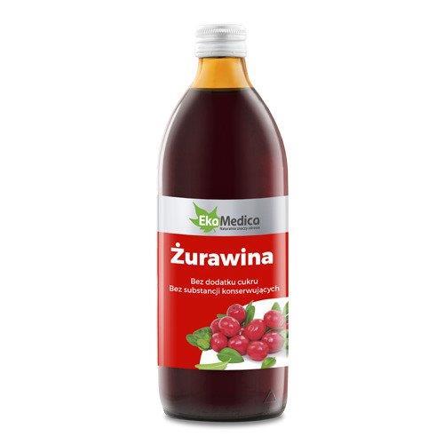 EkaMedica Naturalny 100% Sok z Żurawiny 500 ml