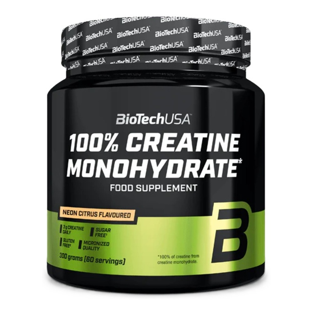BioTechUSA 100% Creatine Monohydrate, Neon Citrus 300g