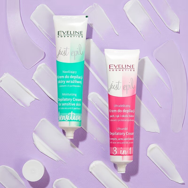 Eveline Just Epil 3w1 Ultradelikatny Krem do Depilacji Pach Aloes i Jedwab 125ml