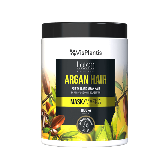 Vis Plantis Loton Argan Nourishing Mask for Thin and Weakened Hair 1000ml Best Before 31.03.25