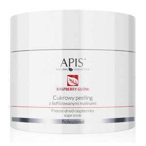 Apis Raspberry Glow Sugar Peeling with Freeze-Dried Raspberries for All Skin Types 220g