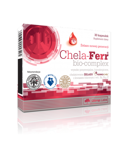 Olimp Chela-Ferr Bio-Complex Żelazo w Postaci Chelatu Aminokwasowego 30 Kapsułek