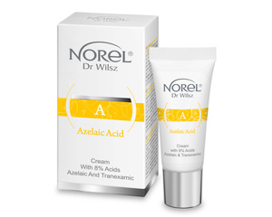 Norel Azelaic Acid Cream With 8% Azelaic and Tranexamic Acids for Skin with Rosacea and Discoloration 15ml